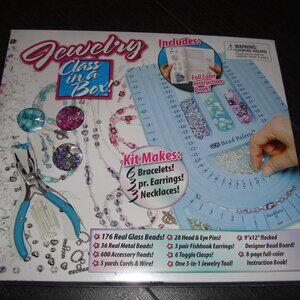New Cousin Fashion Jewelry Kit Class in a Box Makes Bracelets Earrings Necklaces